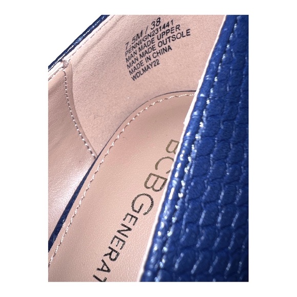 BCBG blue platform Penni snakeskin stilettos - Picture 3 of 8